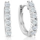 3/4 cttw Lab Grown Diamond Hoops in White or Yellow Gold 1/2" Tall