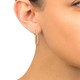 1/2Ct Diamond Paper Clip Drop Earrings Yellow Gold Women's 1" Tall