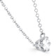 14K White Gold 1/4ct Floating Solitaire EX3 Lab Grown Diamond Pendant Necklace