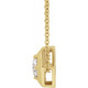 14k Yellow Gold 1/2ct Lab Grown Diamond Solitaire Geometric Pendant Necklace