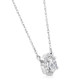 5/8 Ct Halo Diamond Pendant 14k White Gold Lab Grown Necklace 18" 5/8 Ct Halo Diamond Pendant 14k White Gold Lab Grown Necklace 18"