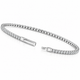 2Ct F/VS Diamond Flexible Oval Bangle Bracelet White Gold Lab Grown