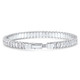 16Ct Emerald Diamond Tennis Flexible Bangle Bracelet 14k White Gold Lab Grown