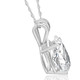1/2Ct Pear Solitaire Diamond Pendant Necklace 14k Gold (E-F,VS2-SI1)