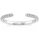 1/2Ct Pave Diamond Open Wedding Ring 14k Gold Stackable Band Lab Grown