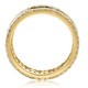 2 1/2 Ct Diamond & Emerald Eternity Ring in Yellow Gold Lab Grown