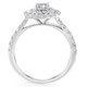 1 1/4 Ct TW Lab Grown Diamond Cushion Halo Engagement Ring in White Gold
