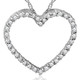 10K White Gold 1/2ct Lab Grown Diamond Heart Pendant 18" Necklace