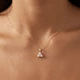 1Ct Diamond Three Stone Pendant in 14k White Yellow Rose Gold Lab Grown Necklace