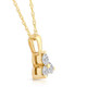 1Ct Diamond Three Stone Pendant in 14k White Yellow Rose Gold Lab Grown Necklace