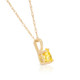 1/4Ct Canary Yellow Pear Diamond Lab Grown Pendant 14k Yellow Gold Necklace