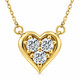 1/2Ct Diamond Heart Pendant 14k White Yellow or Rose Gold Lab Grown Necklace