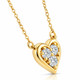 1/2Ct Diamond Heart Pendant 14k White Yellow or Rose Gold Lab Grown Necklace