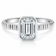 1.52 Ct Emerald Cut Solitaire Diamond Engagement Ring 14k White Gold Lab Grown