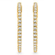 1.75 ct Lab Grown Diamond Hoops Inside Outside 1 1/3" 14K Yellow Gold Vault Lock