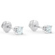 1/2Ct Diamond Screwback Studs Lab Grown Diamond Eco Friendly 14K White Gold