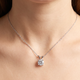 3/4ct Diamond Round Solitaire Pendant 14K White Gold Lab Grown
