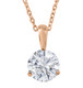 2 ct Solitaire Diamond Pendant available in 14K and Platinum