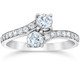 1CT 2 Stone Forever Us Lab Created Diamond Engagement Ring 14k White Gold 1CT 2 Stone Forever Us Lab Created Diamond Engagement Ring 14k White Gold