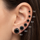 1 - 8Ct Round Cut Black Diamond Studs 14k Gold Earrings