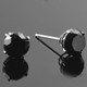 1 - 8Ct Round Cut Black Diamond Studs 14k Gold Earrings