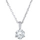 1/5 ct Solitaire Lab Grown Diamond Pendant available in 14K and Platinum