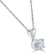 1/4 Carat Solitaire Lab Grown Diamond Pendant 14K White Gold
