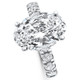 Certified 5.28Ct Oval Diamond Side Halo Engagement Ring 14k White Gold Lab Grown