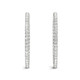 1.75 ct Lab Grown Diamond Hoops Inside Outside 1 1/3" 14K White Gold Vault Lock