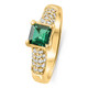 3/4Ct Peart Shape Emerald Diamond Ring 10k Gold Lab Grown