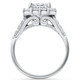 Certified 3.50Ct Princess Diamond Engagement Wedding Ring Set 14k Gold Lab Grown