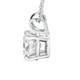 Certified 1Ct Diamond Solitaire Pendant 14k White Gold 18" Necklace Lab Grown