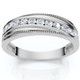 1/2Ct Men's Diamond Wedding Anniversary Ring 10k Gold Lab Grown Channel Set 1/2Ct Men's Diamond Wedding Anniversary Ring 10k Gold Lab Grown Channel Set