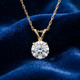 1/5Ct Lab Grown Solitaire Diamond Pendant 14k Yellow Gold Necklace