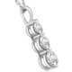 2 Ct Three Diamond Pendant 14K White Gold 3 Stone Lab Grown Necklace