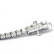 1ct Lab Created Diamond Tennis Bracelet 18K White Gold 7" Double Lock Clasp