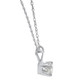 VS 3/8ct Diamond Solitaire Pendant 14K White Gold