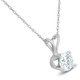 1/2 Carat Solitaire Lab Grown Diamond Pendant 14K White Gold