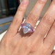 Certified 15.40Ct Pear Shape Diamond Pink Topaz Engagement Ring Gold Lab Grown