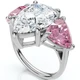Certified 15.40Ct Pear Shape Diamond Pink Topaz Engagement Ring Gold Lab Grown