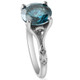 3Ct Blue Diamond Solitaire Vintage Engagement Ring Lab Grown in 10k White Gold