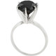 2.10 - 6.10Ct Black Diamond Solitaire Engagement 6-Prong Ring 14k Gold