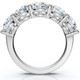 1 - 6.50Ct Diamond Wedding Ring Five Stone Anniversary Band 14k Gold Lab Grown
