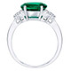 3 1/4Ct Oval Emerald & Lab Grown Diamond Ring in 10k White or Yellow Gold