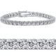 10 Ct Lab Grown Round Cut Diamond Tennis Bracelet 14K White Gold 7"