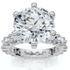 Certified 5 1/2Ct Diamond Eternity Engagement Ring 14k White Gold Lab Grown