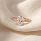 2 1/2Ct Oval Diamond Engagement Ring 14k Rose Gold Lab Grown