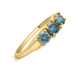 1 Ct Blue Diamond 3-Stone Engagement Anniversary Ring Lab Grown in White or Gold