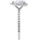 1 1/3Ct TW Pear Shape Halo Diamond Engagement Ring 14k White Gold Lab Grown 1 1/3Ct TW Pear Shape Halo Diamond Engagement Ring 14k White Gold Lab Grown
