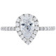 1 1/3Ct TW Pear Shape Halo Diamond Engagement Ring 14k White Gold Lab Grown 1 1/3Ct TW Pear Shape Halo Diamond Engagement Ring 14k White Gold Lab Grown